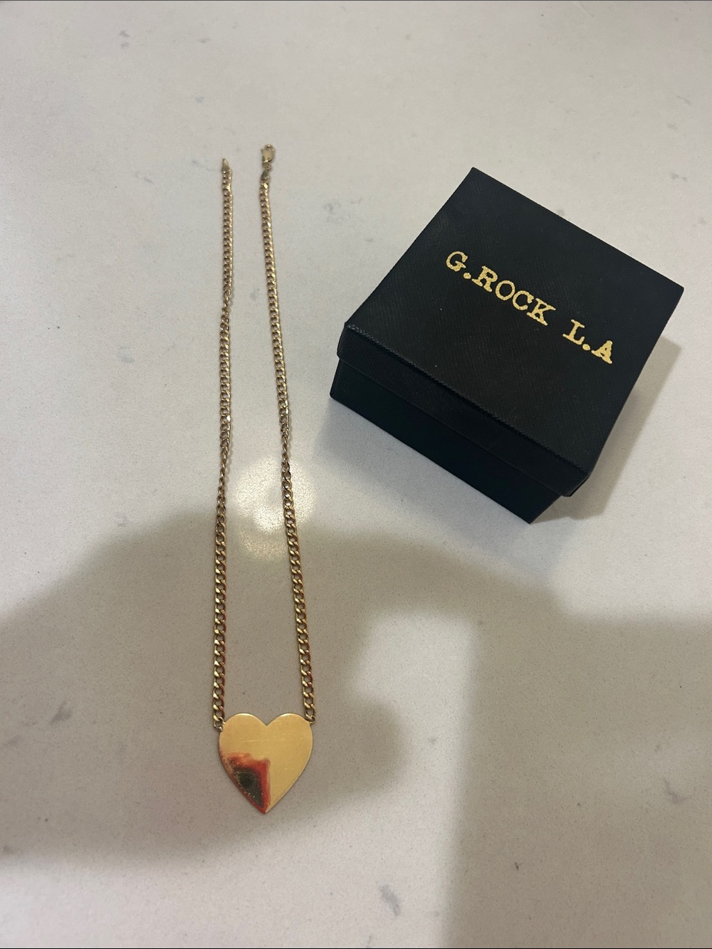 14K Gold Heart Necklace. G.Rock L.A